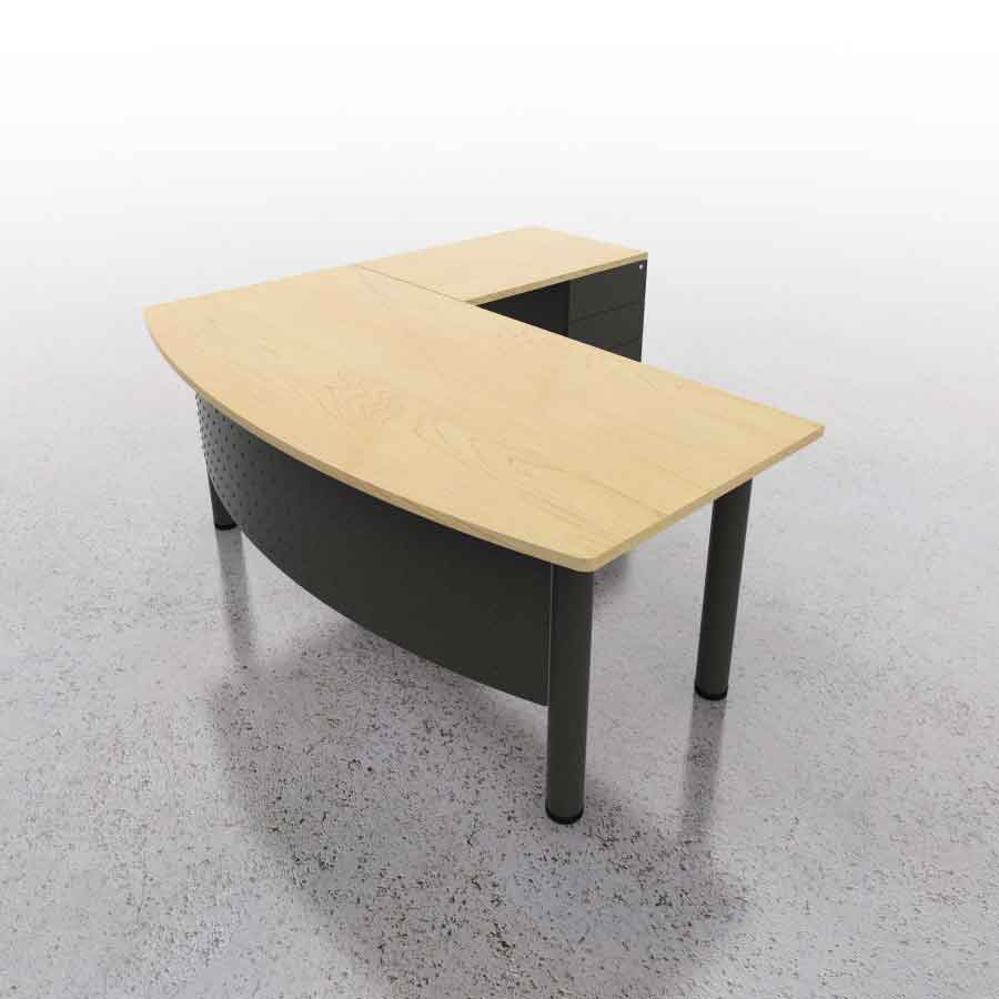 Escritorio para Oficina - Escritorio Curvo en L | arista